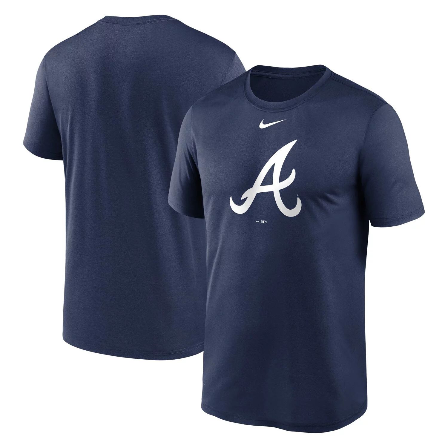 Мужская темно-синяя футболка с логотипом Nike Atlanta Braves New Legend
