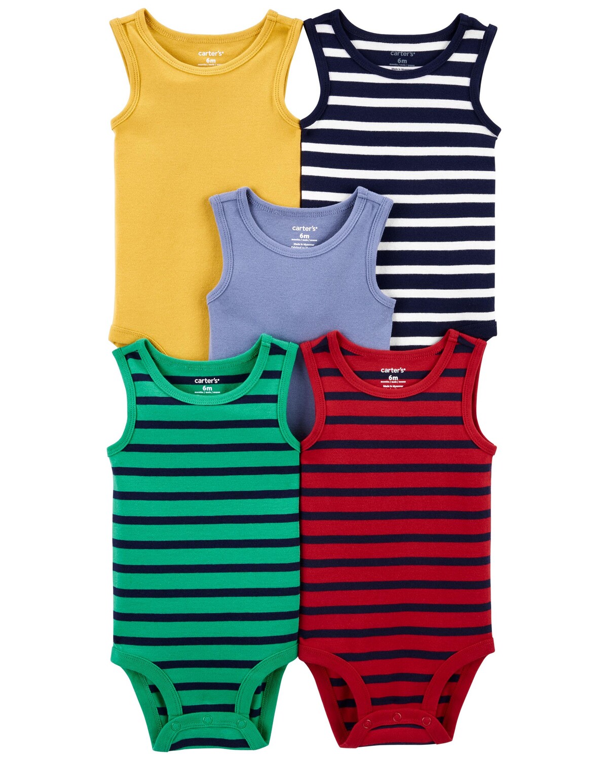 

Комплект из 5 боди для малышей Carter's, мультиколор
