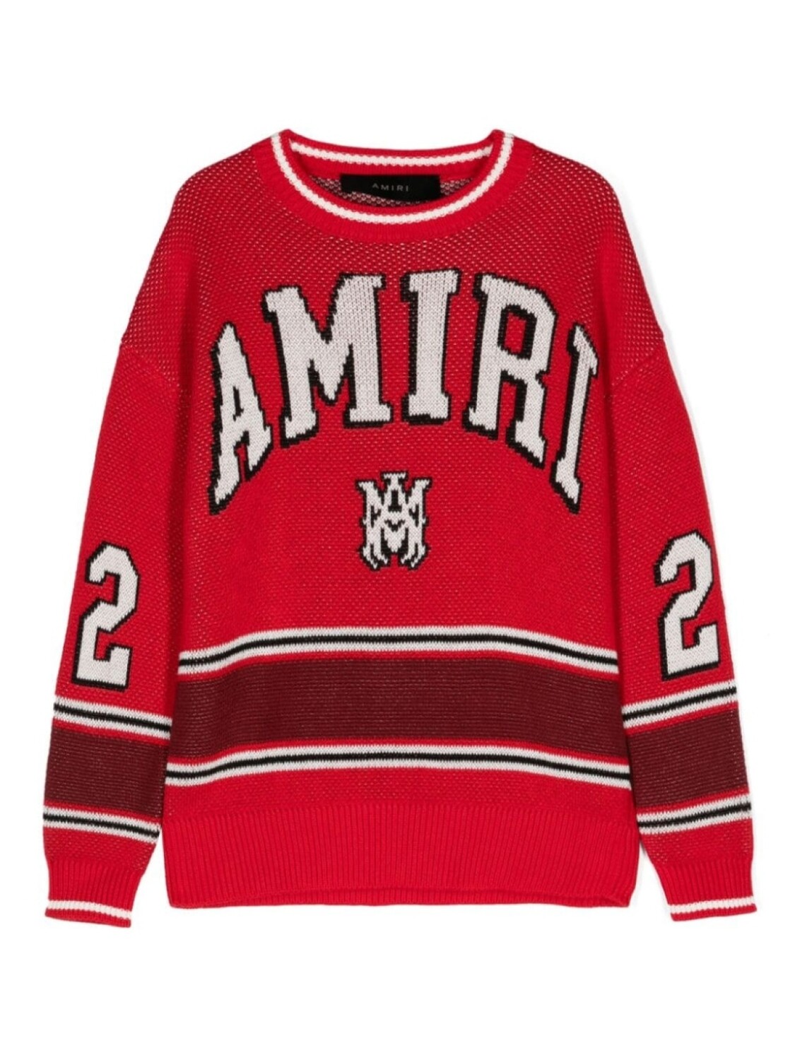 

AMIRI KIDS 22 полосатый жаккардовый джемпер, красный