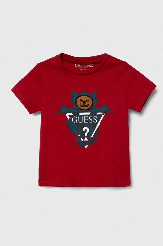 

Guess Детская хлопковая футболка, красный