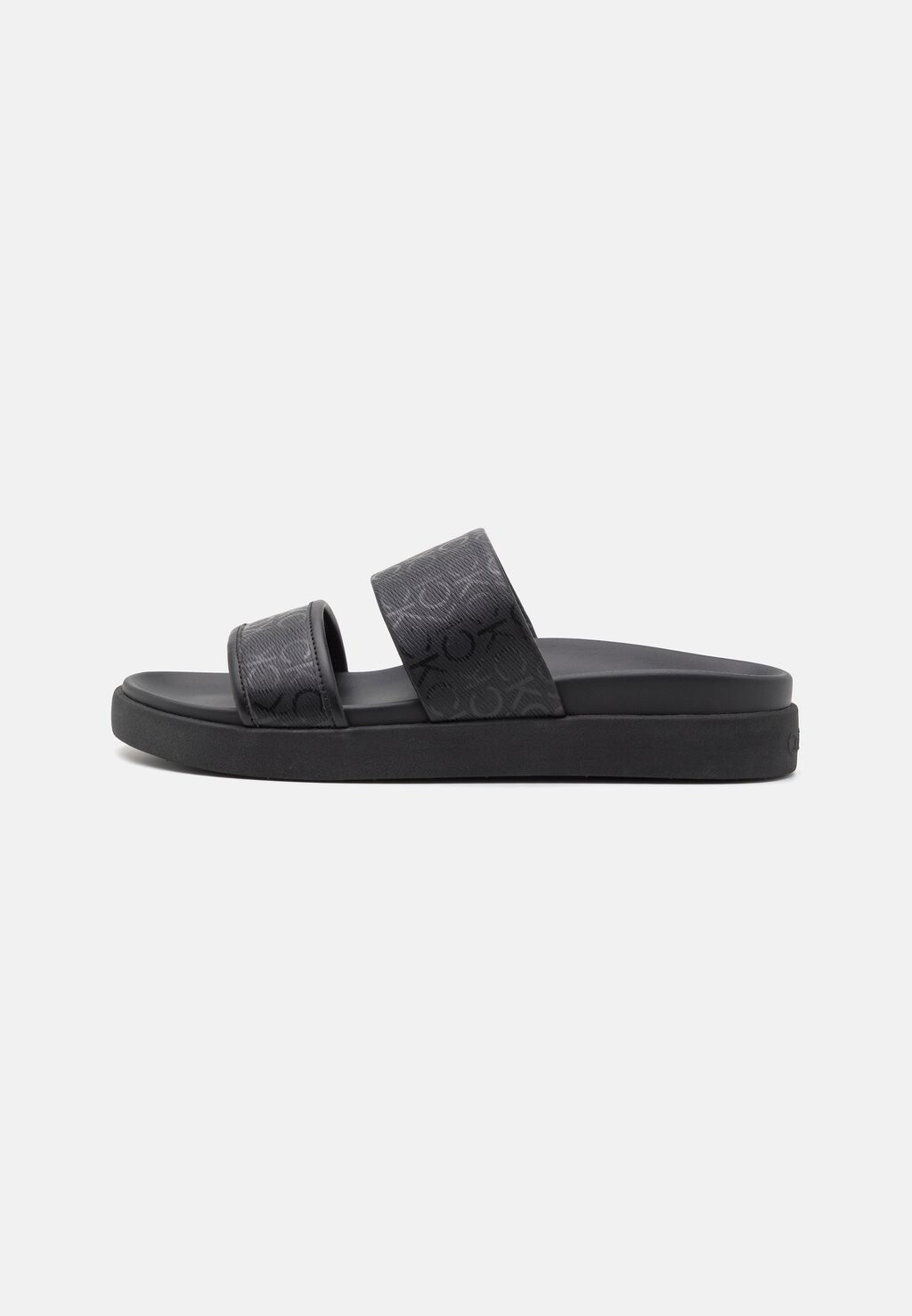 Мюли на плоской подошве FLAT SLIDE EPI MONO Calvin Klein, цвет black мюли на плоской подошве slide monogram calvin klein jeans цвет black