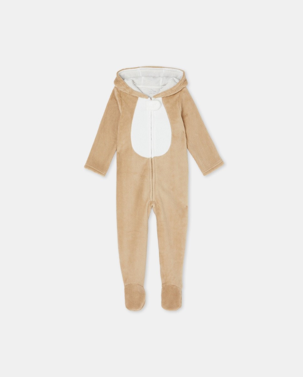 

Длинный коралловый комбинезон с капюшоном в виде оленя Cotton Juice, коричневый