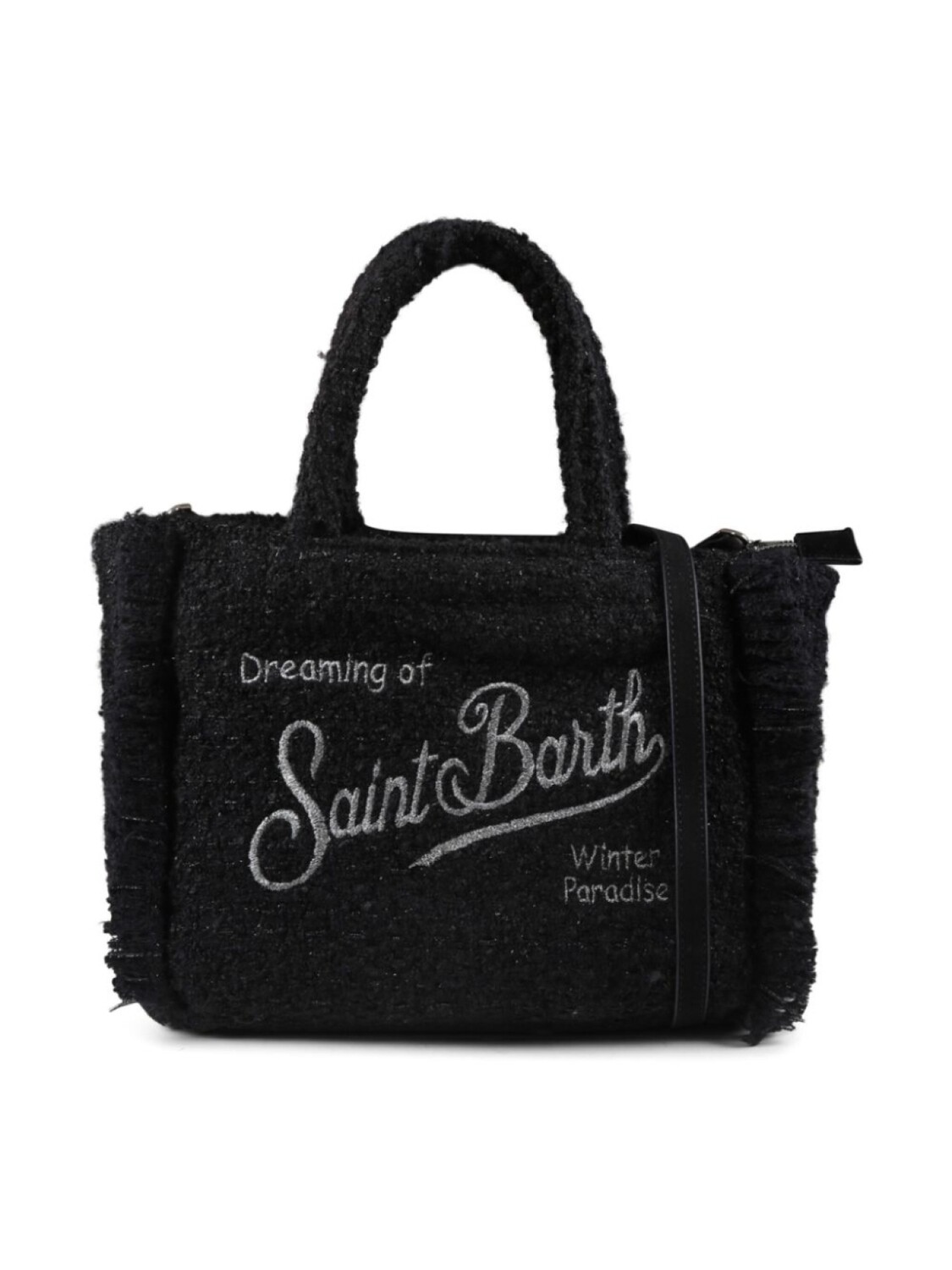 

MC2 Saint Barth Kids твидовая сумка на плечо Colette, черный