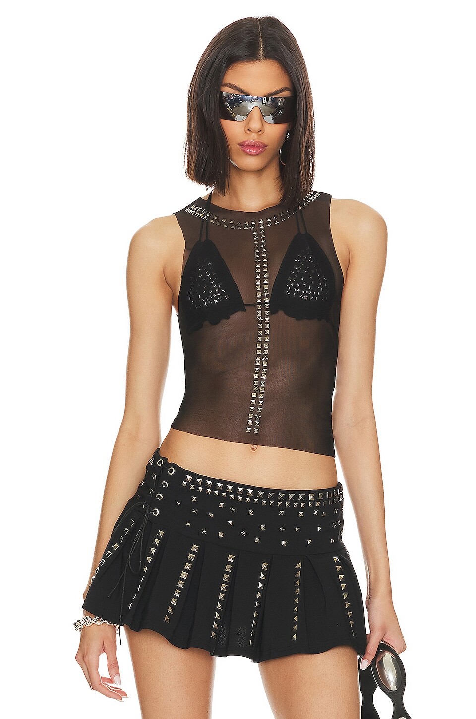 

Майка Jaded London Mesh Top, черный