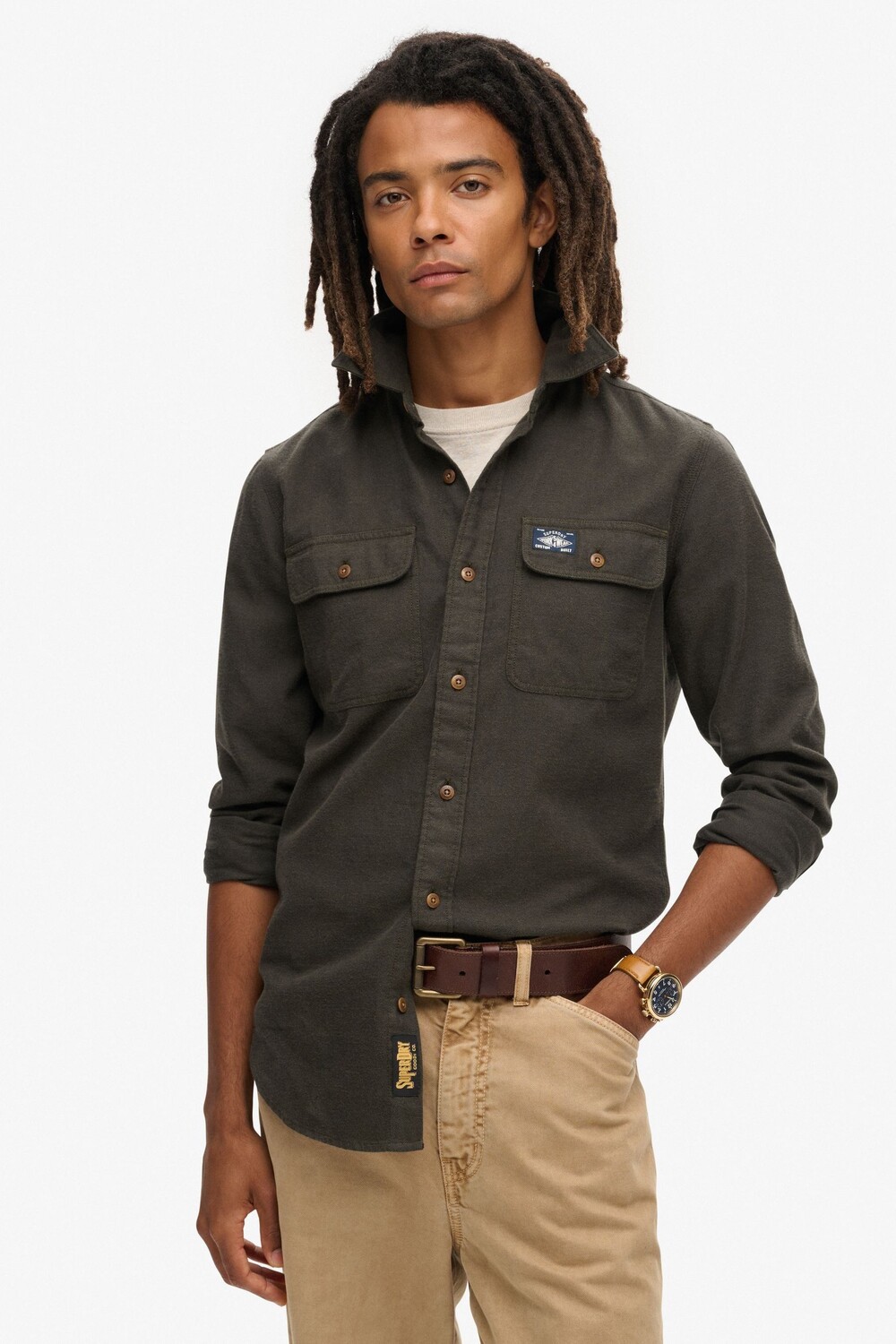

Рубашка Trailsman из фланели Superdry, зеленый