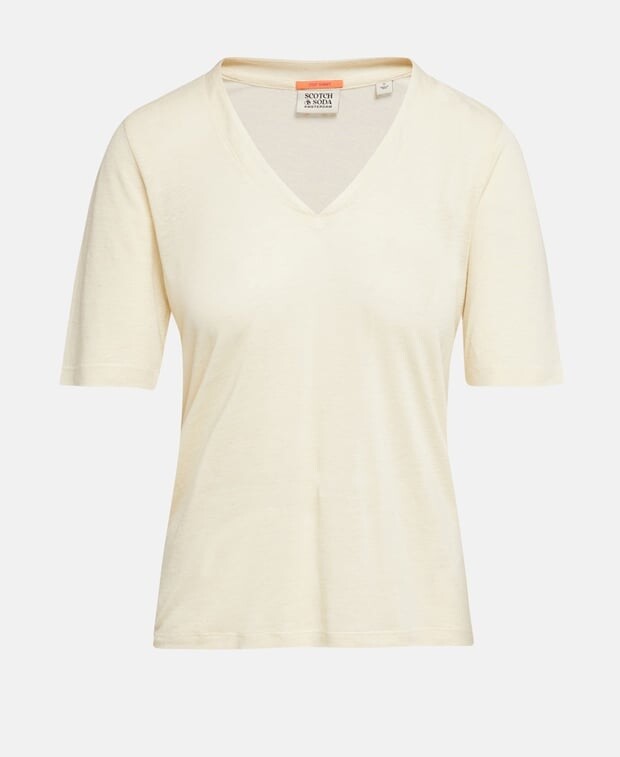 

Льняной лонгслив Scotch & Soda, экрю
