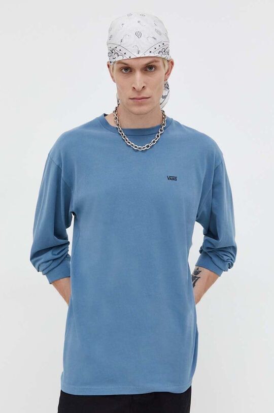 Хлопковые фургоны с длинными рукавами Vans, синий