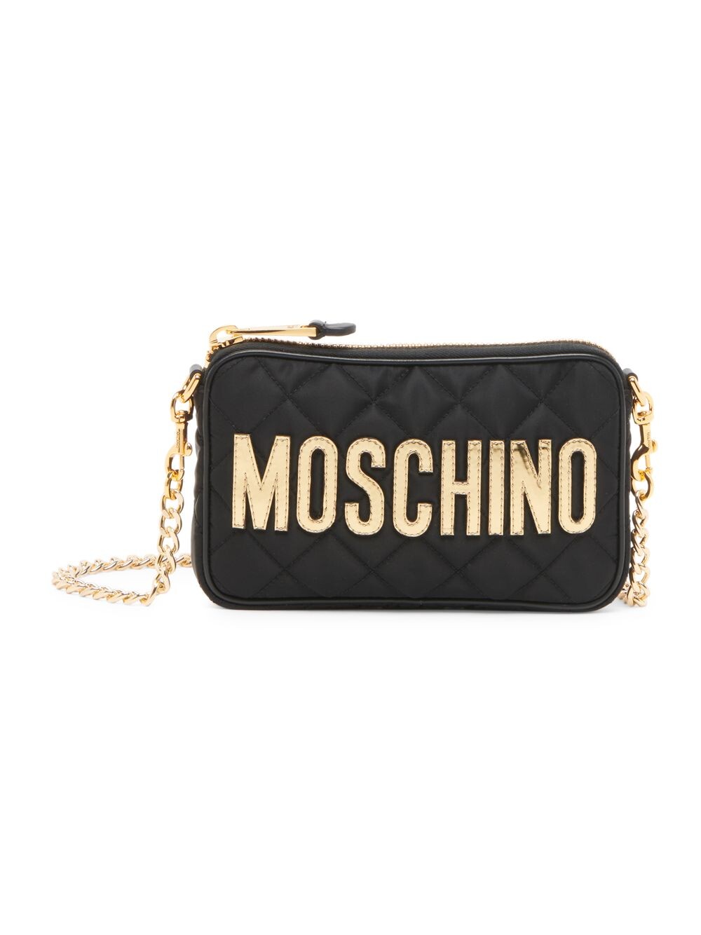 

Сумка через плечо из стеганого нейлона Moschino, черный