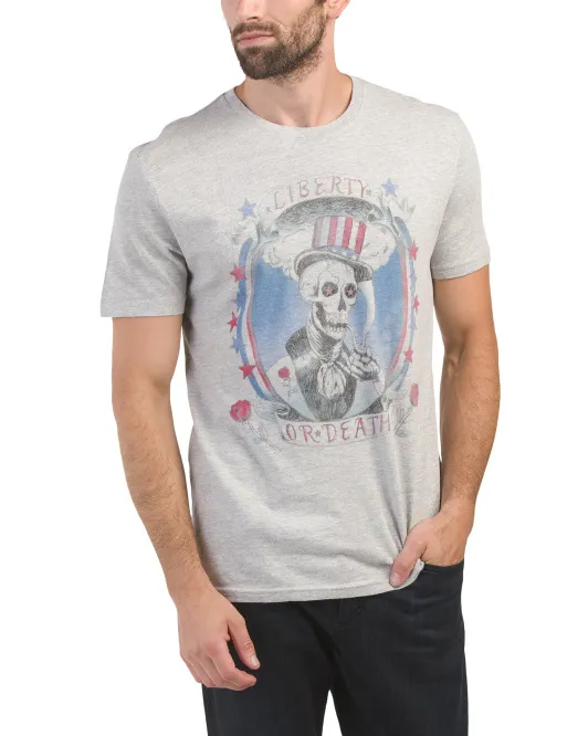 

Футболка Liberty с черепом Lucky Brand, серый