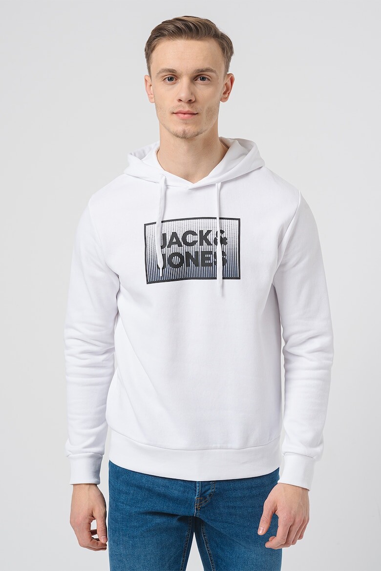 

Худи из хлопка с логотипом Steel Jack & Jones, белый