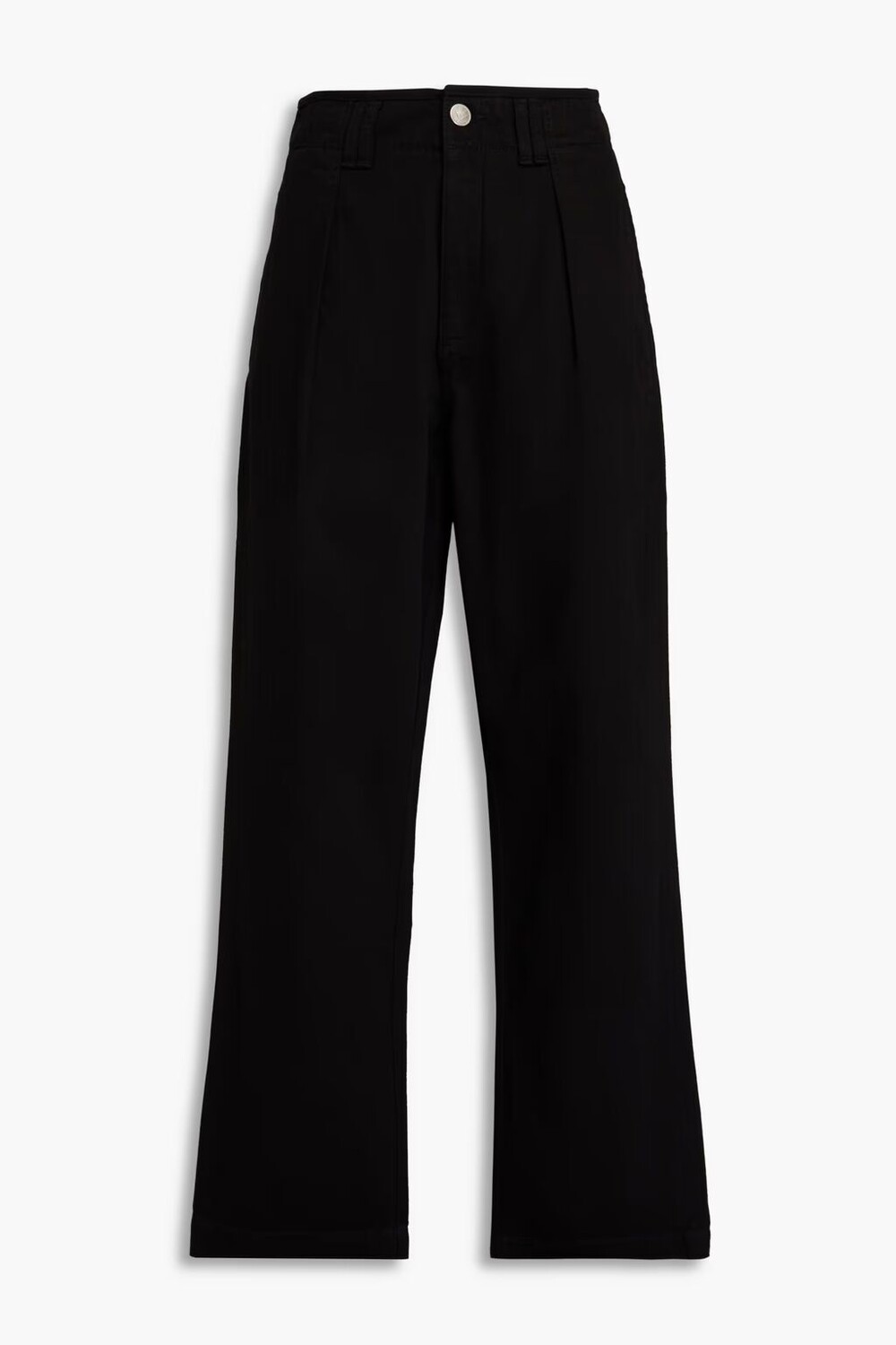 

Джинсы прямого кроя с высокой посадкой и плиссировкой Rag & Bone, черный