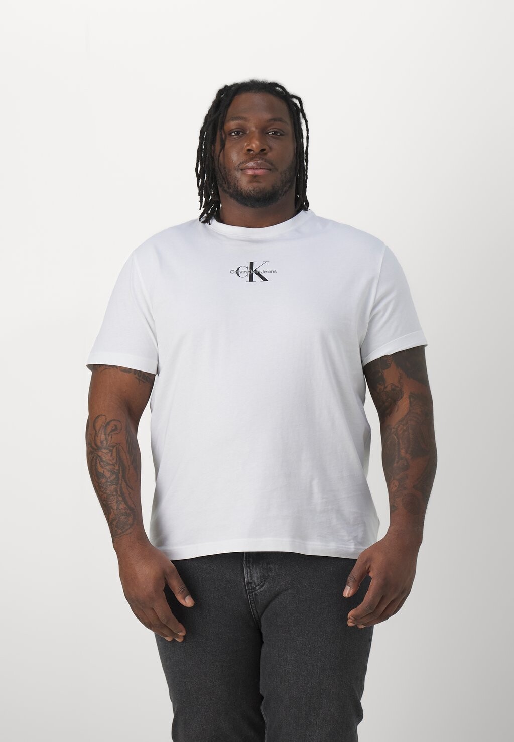 

Футболка с принтом Monologue Regular Tee Calvin Klein, цвет bright white