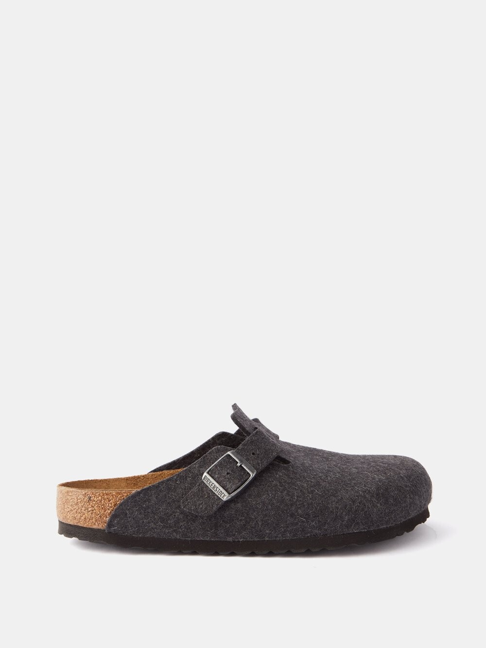 

Сабо boston из шерстяного фетра с пряжками Birkenstock, серый
