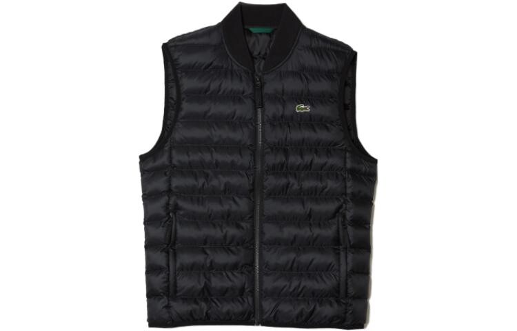 

Утепленный жилет с вышитым мотивом Lacoste, синий
