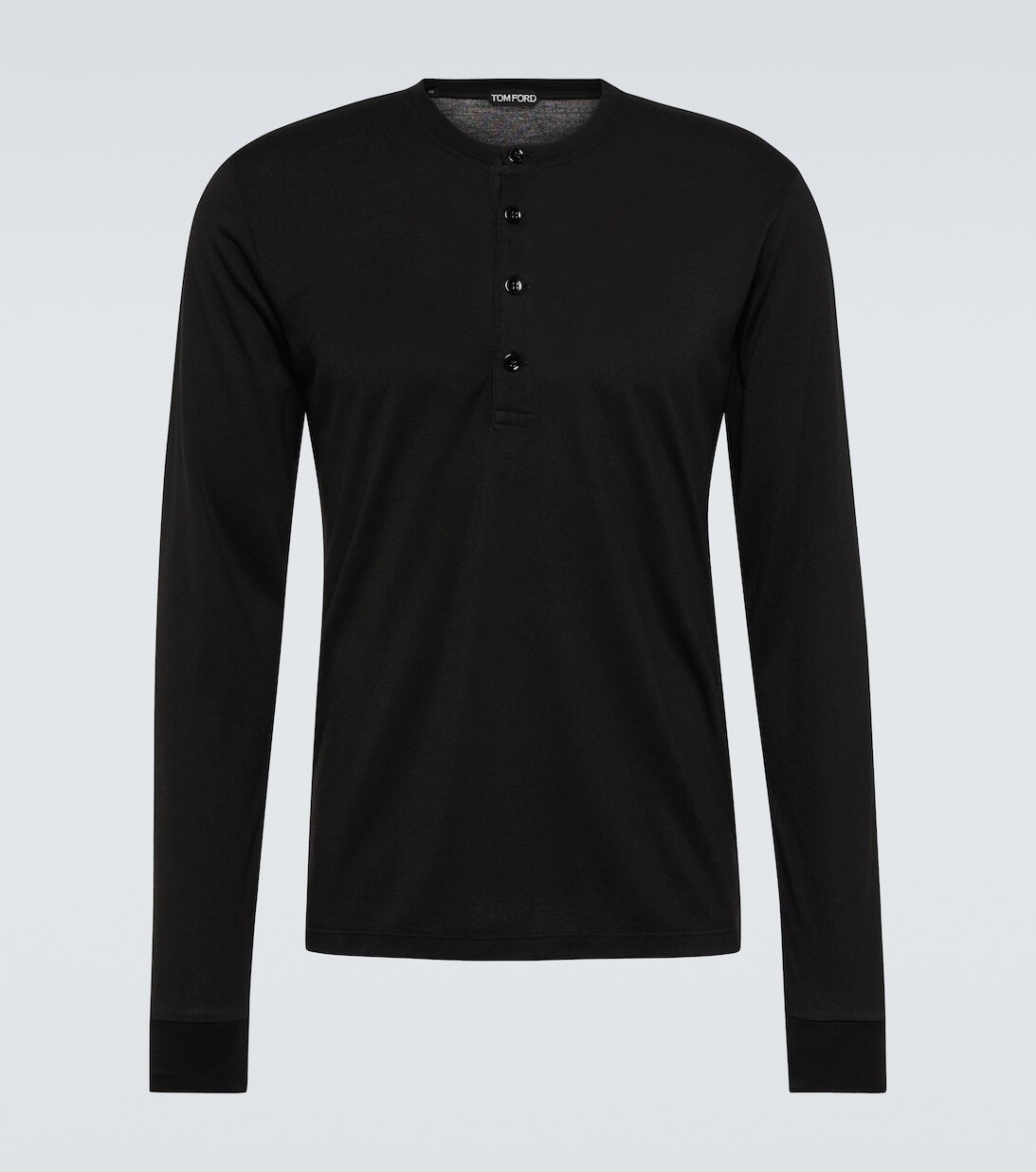 

Футболка Henley с длинными рукавами Tom Ford, черный