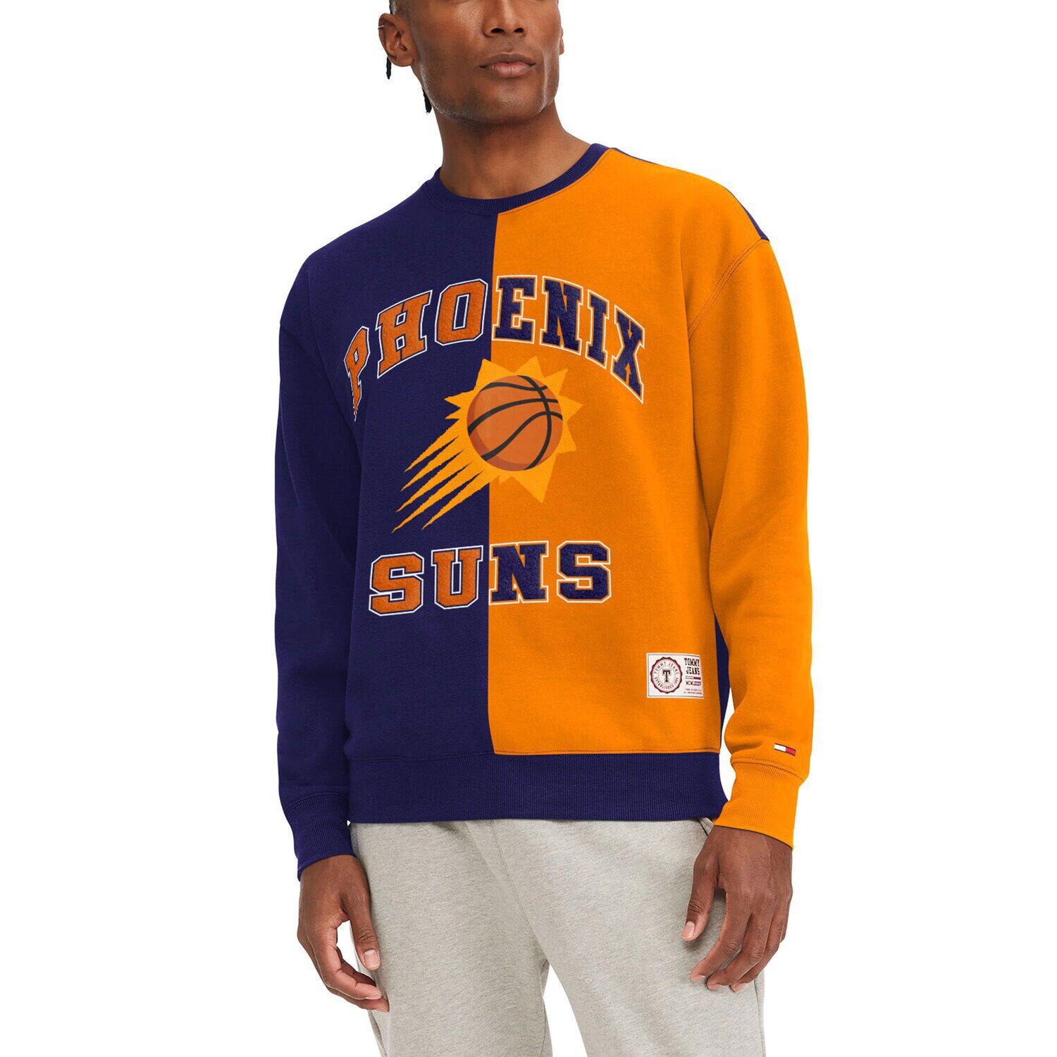 

Мужские джинсы Tommy Jeans фиолетовый/оранжевый пуловер Phoenix Suns Keith с разрезом, толстовка