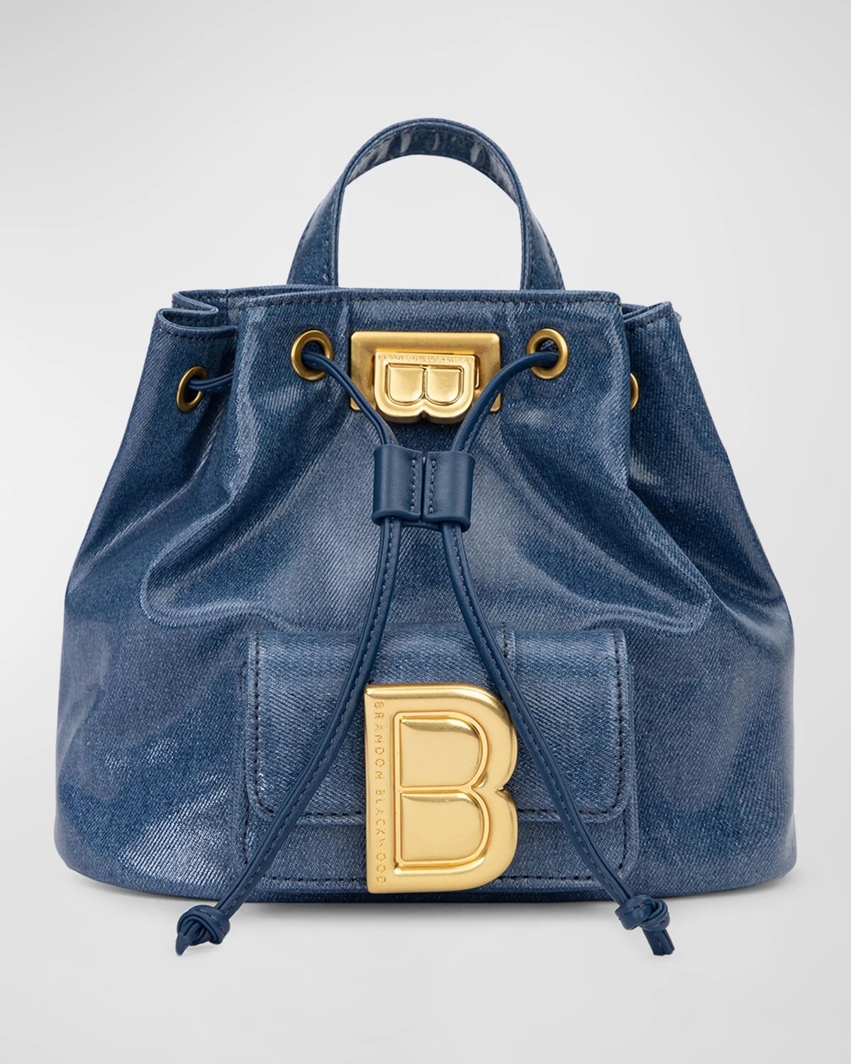 

Рюкзак Midori из лакированной джинсовой кожи Brandon Blackwood, цвет Waxed Denim