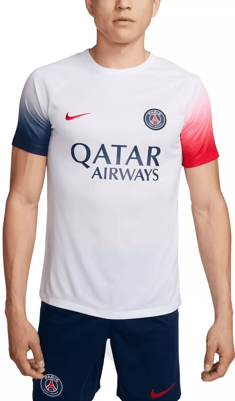 

Белое выездное предматчевое джерси Nike Paris Saint-Germain 2023