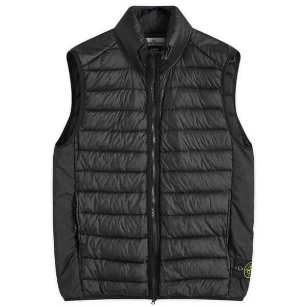 

Легкий пуховый жилет Stone Island, черный