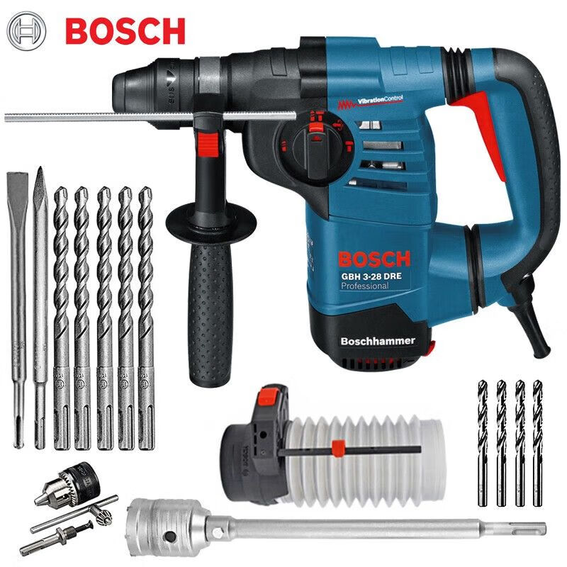 Перфоратор Bosch GBH3-28DRE + комплект насадок