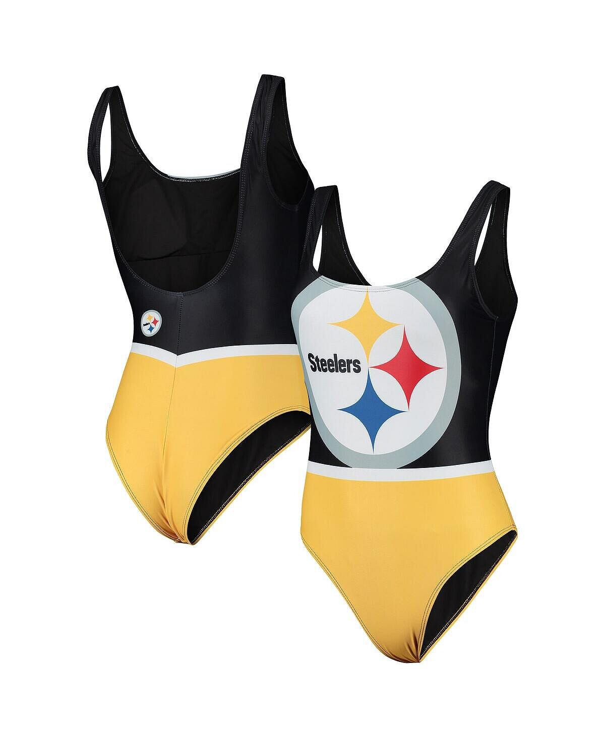 

Женский цельный купальник черного цвета Pittsburgh Steelers Team FOCO, черный
