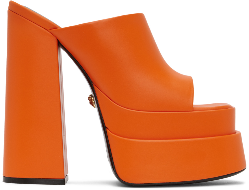Оранжевые туфли на платформе Aevitas Versace