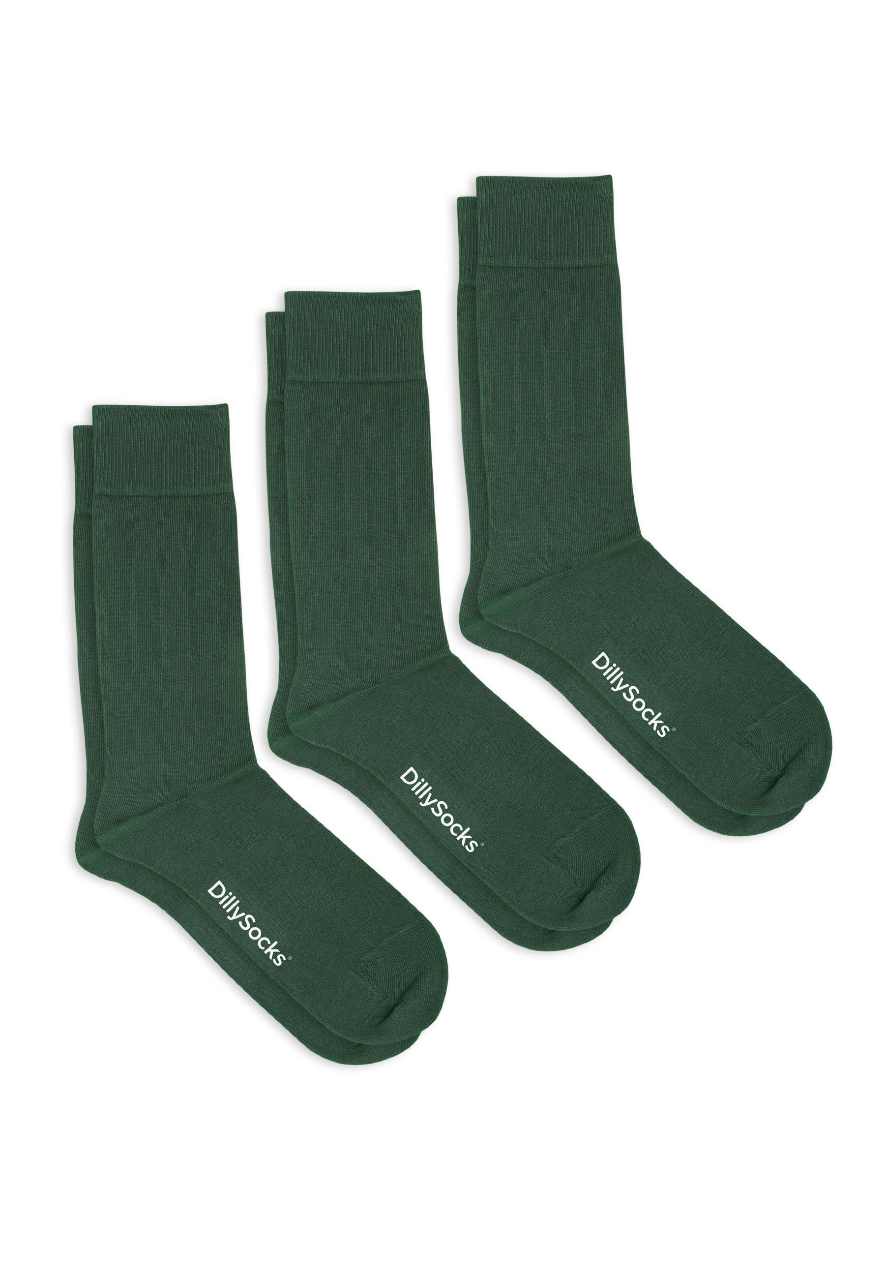 Носки DillySocks 3er Set One Color Smooth, цвет Smooth Forest Green