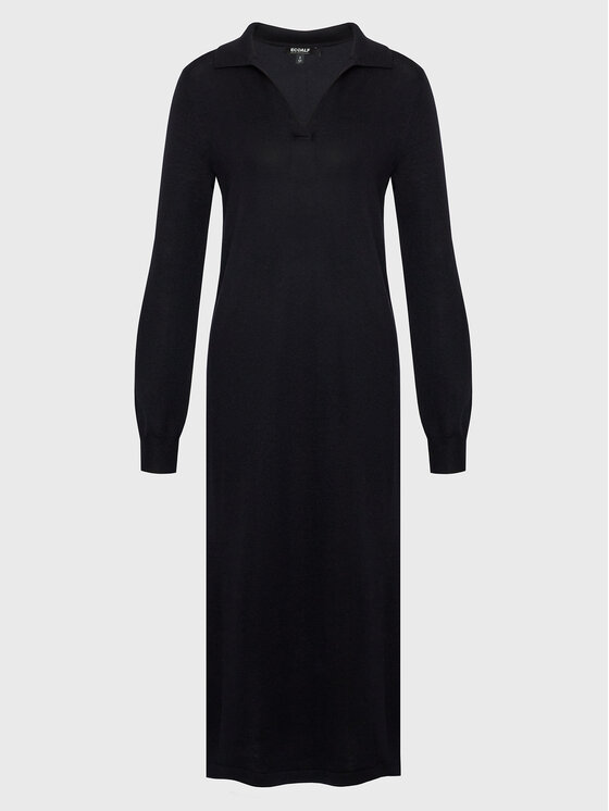 Трикотажное платье обычного кроя Ecoalf, черный трикотажное платье обычного кроя ecoalf коричневый
