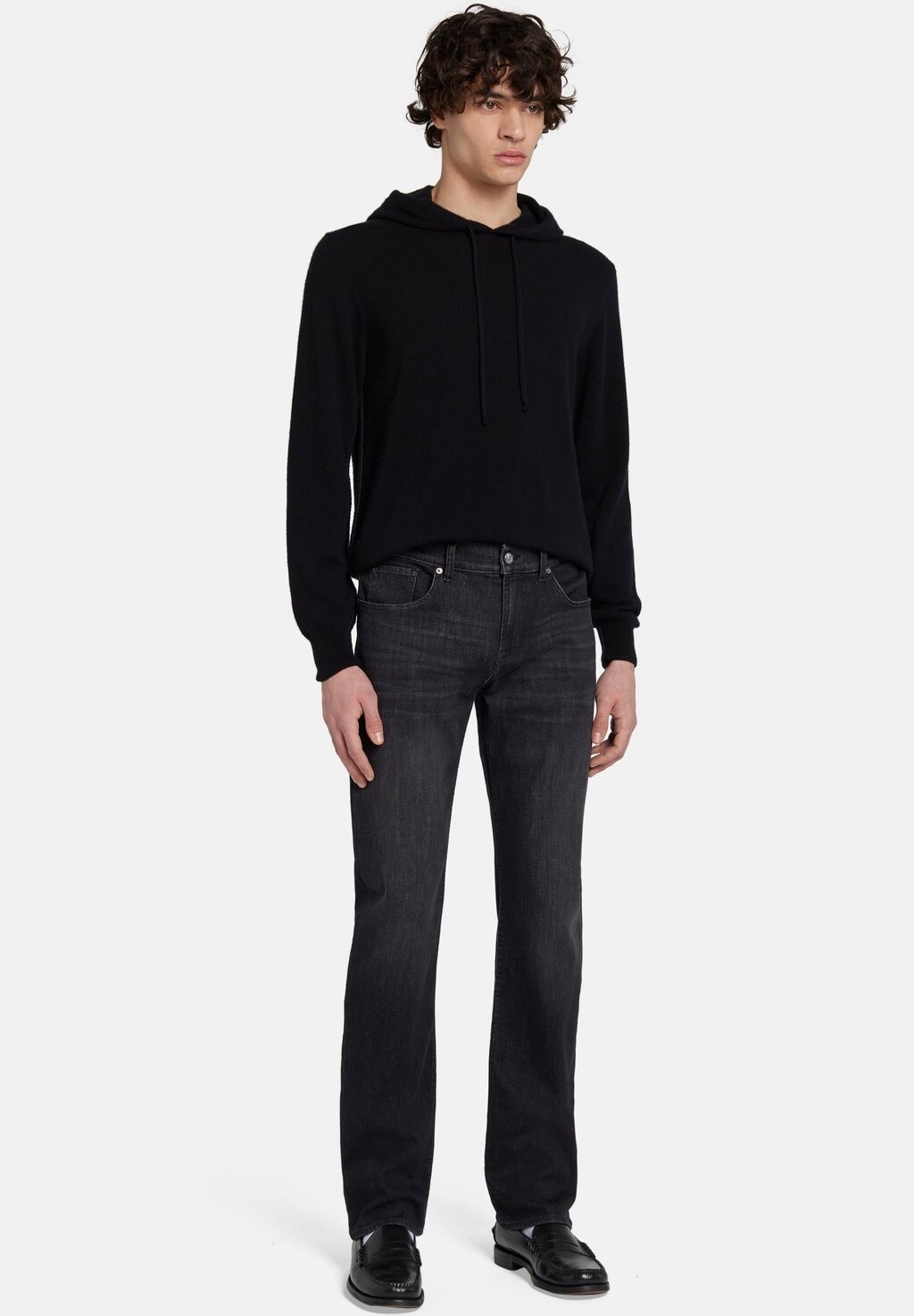 

Джинсы Straight Leg 7 for all mankind, цвет black, Черный, Джинсы Straight Leg 7 for all mankind, цвет black