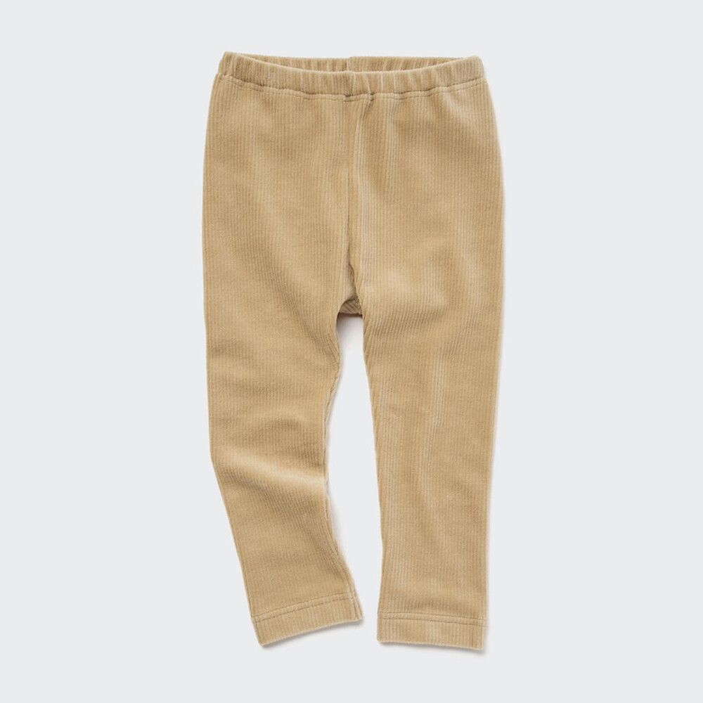 

Леггинсы Uniqlo Infant унисекс с имитацией вельвета, темно-бежевый