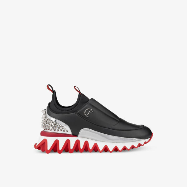 

Низкие кожаные кроссовки Sharkyloub с шипами Christian Louboutin, черный