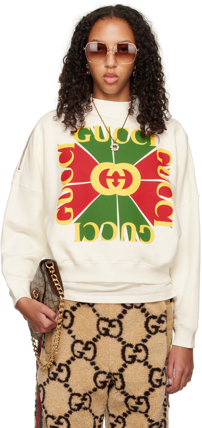 

Off-White Толстовка с узором G Gucci