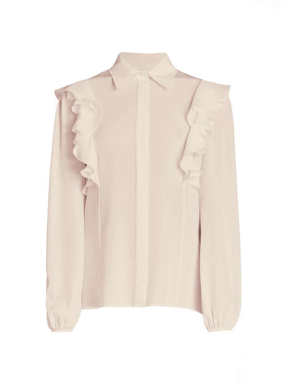 

Топ из крепдешина с рюшами Chloé, розовый