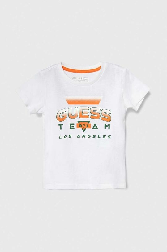 

Хлопковая футболка для детей Guess, белый
