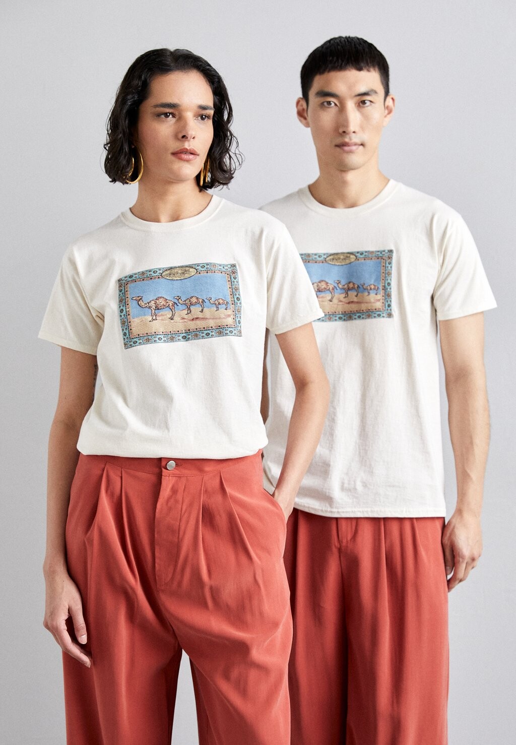 

Футболка с принтом HOUSE OF JAFFA NEGEV PATCH UNISEX, песочный, Бежевый