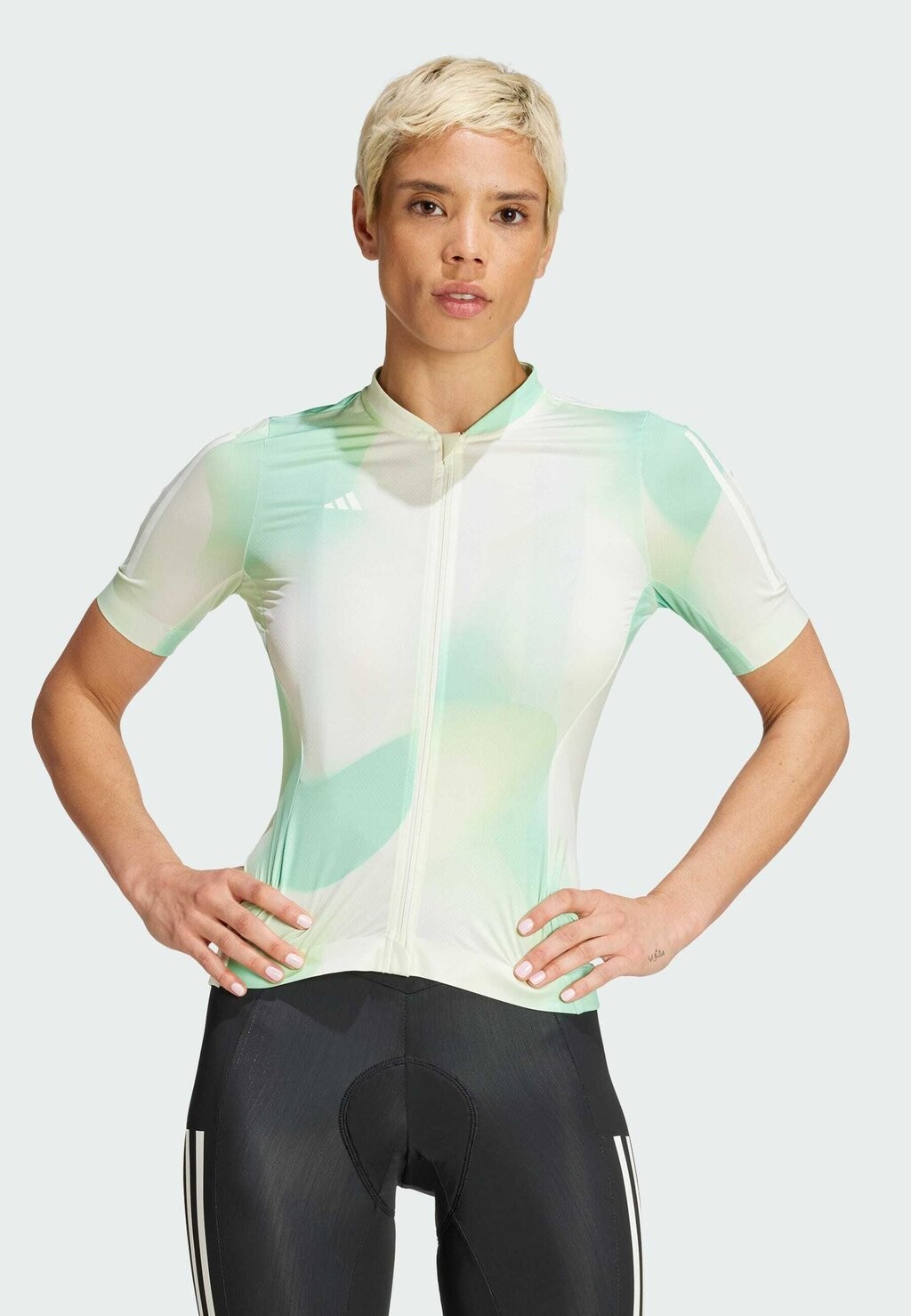 

Спортивная футболка TEMPO 3-STRIPES NATURE ART adidas Performance, цвет green spark