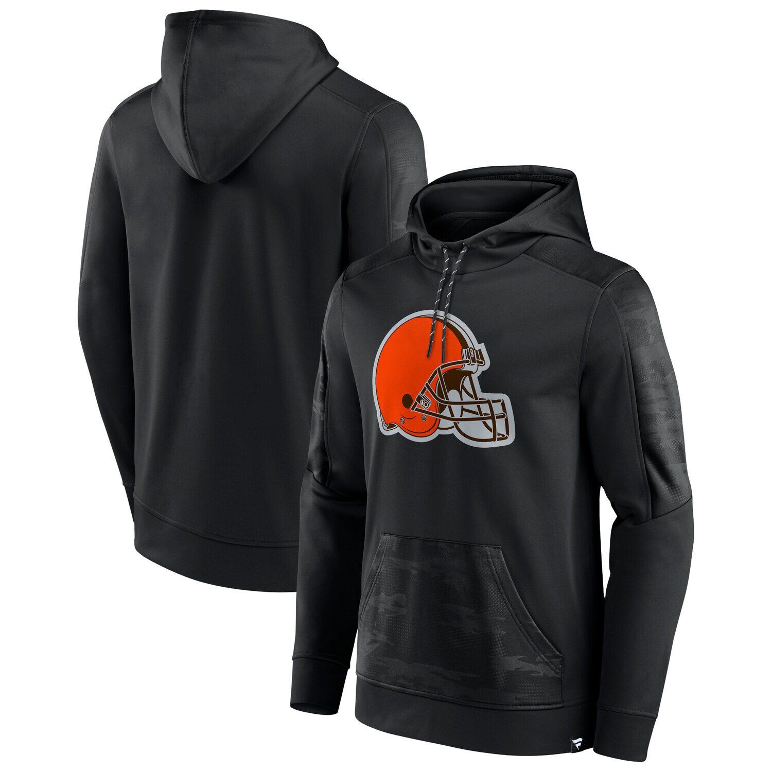

Мужской черный пуловер с капюшоном Fanatics Cleveland Browns On The Ball с логотипом