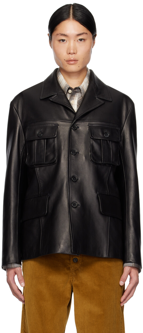 

Черная кожаная куртка Commission Edition Paul Smith