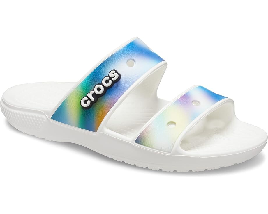 

Сандалии Crocs Classic Sandal - Tie-Dye Graphics, цвет White/Multi Solarized Tie-Dye