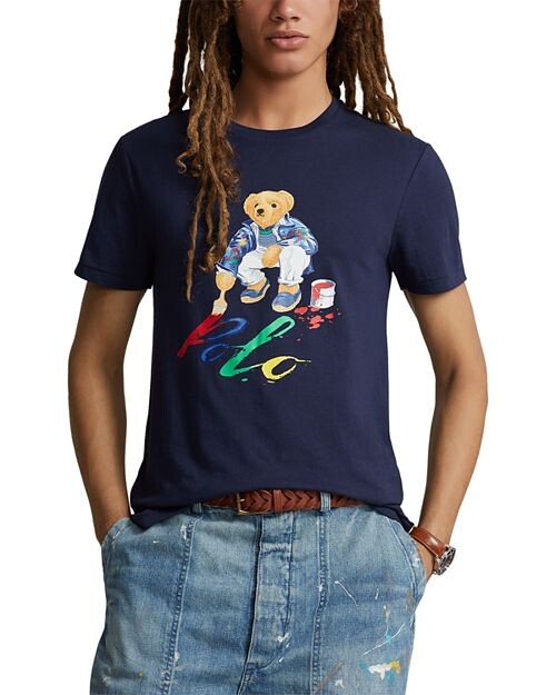 

Классическая футболка-поло из джерси с медведем Polo Ralph Lauren, цвет Blue