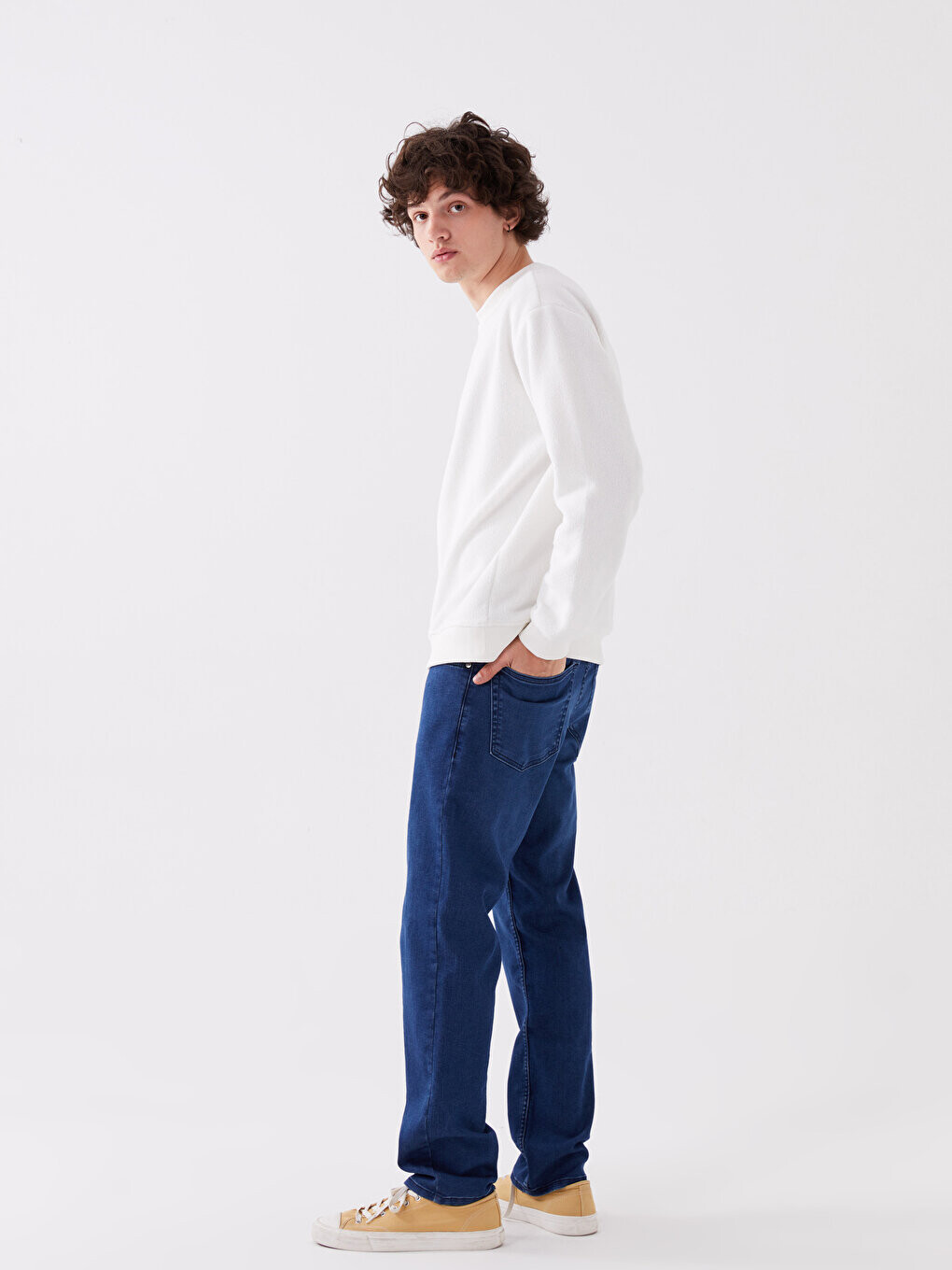 

779 Мужские джинсовые брюки стандартного кроя LCW Jeans, среднее индиго родео