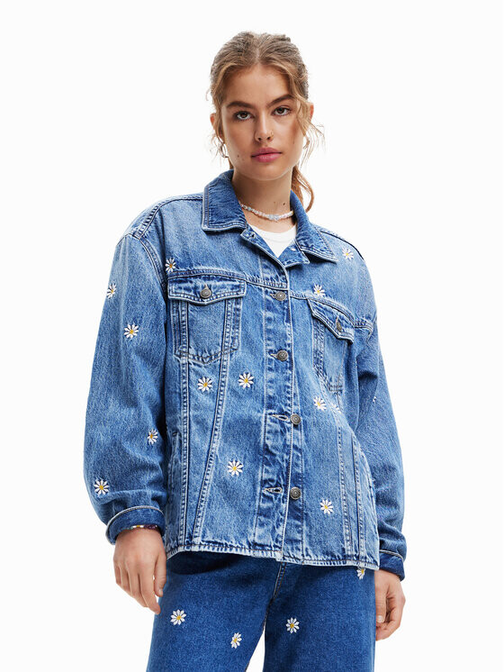 

Джинсовая куртка стандартного кроя Desigual, синий