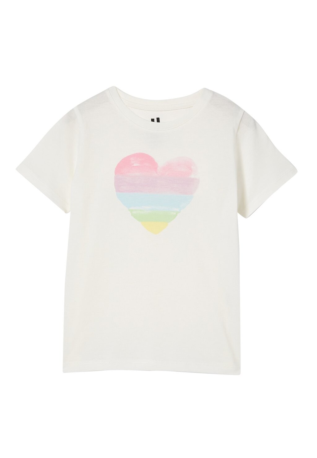 

Футболка с принтом Penelope Short Sleeve Cotton On, цвет vanilla rainbow heart