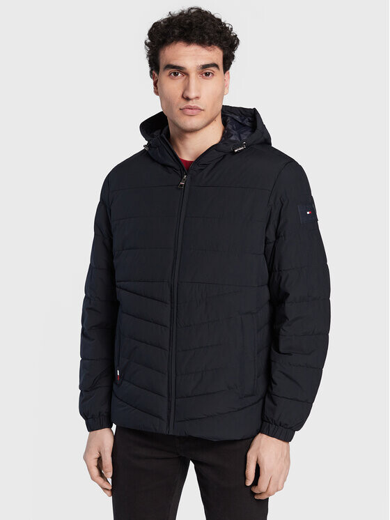 

Пуховик стандартного кроя Tommy Hilfiger, синий