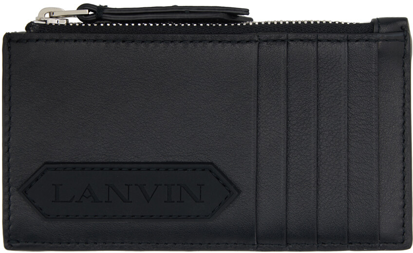 

Черная визитница на молнии Lanvin