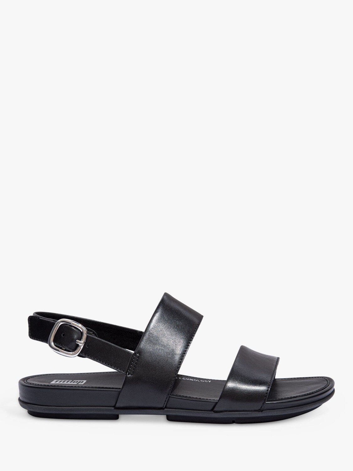 

Кожаные сандалии с двумя ремешками FitFlop Gracie, черные