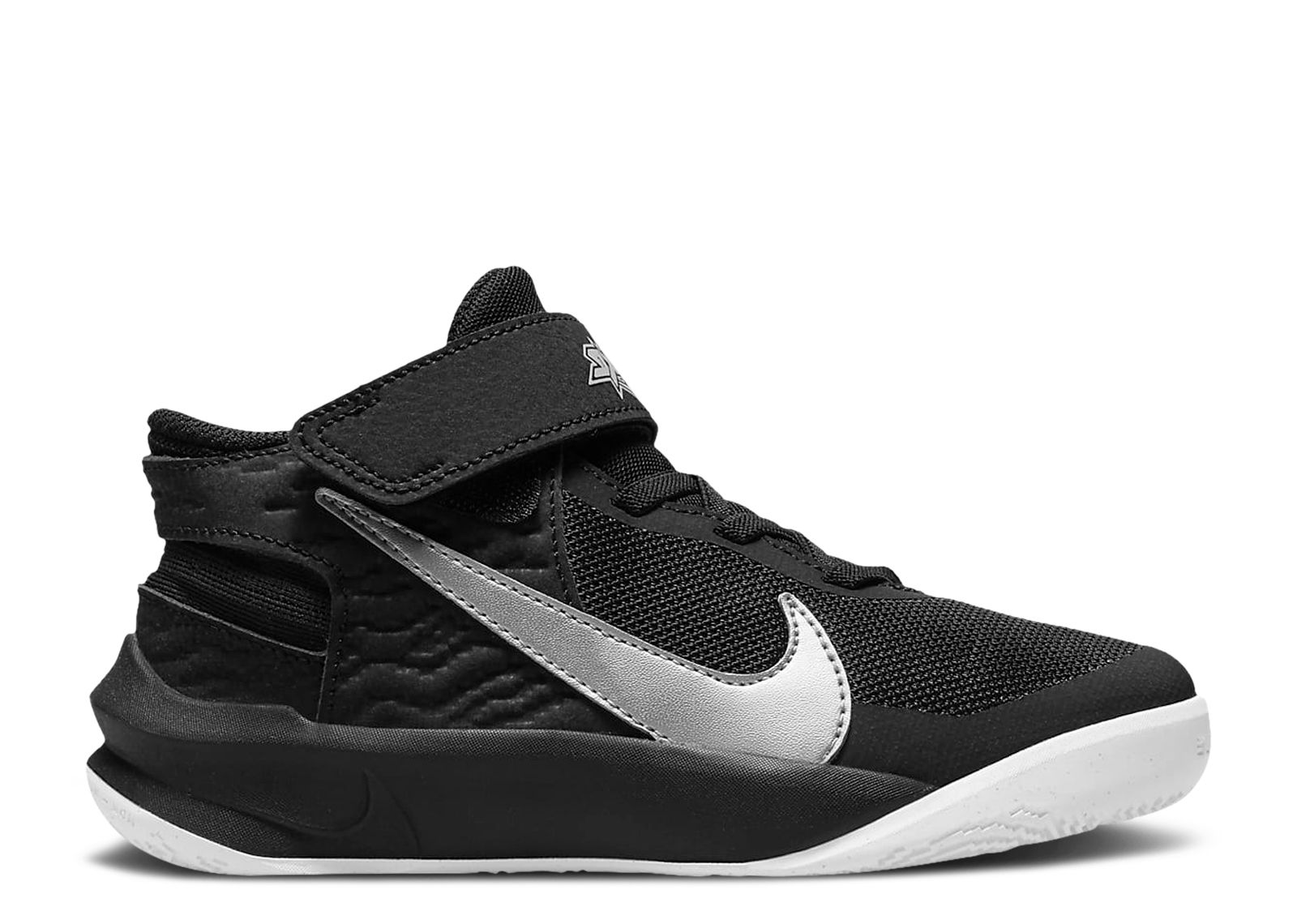 

Кроссовки Nike Team Hustle D10 Flyease Ps 'Black Metallic Silver', черный