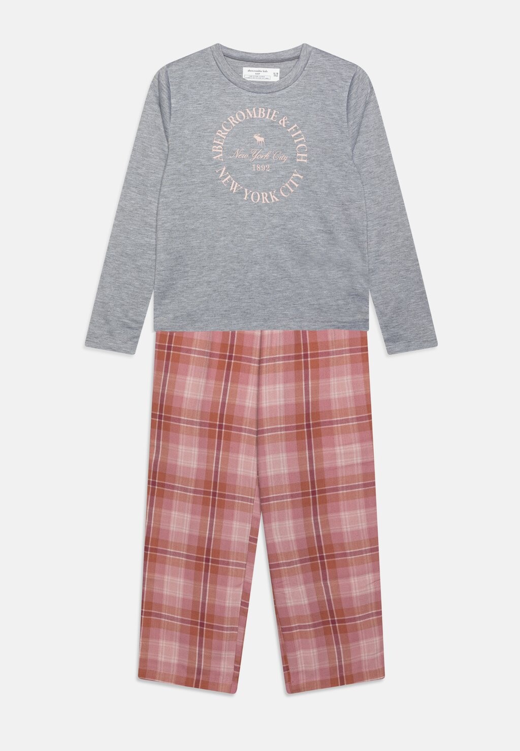 

Пижама Sleep Abercrombie & Fitch, цвет pink/orange/heather gray