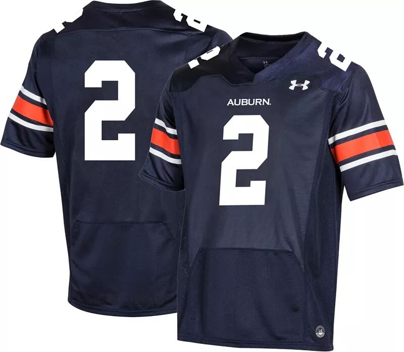 

Мужская футбольная майка из синего твила Under Armour Auburn Tigers #2, Серый