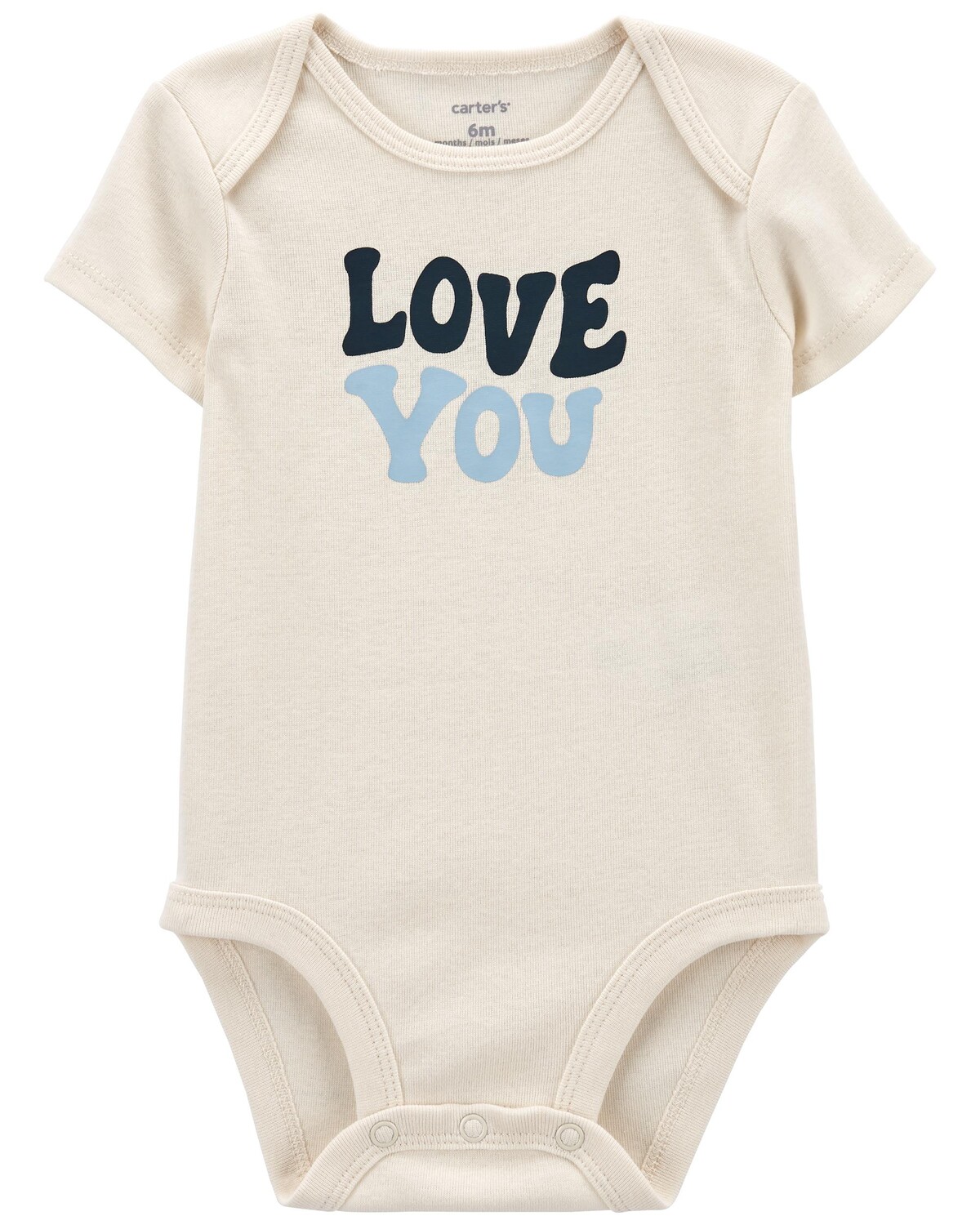 

Боди с короткими рукавами Baby Love You Carter's, слоновая кость